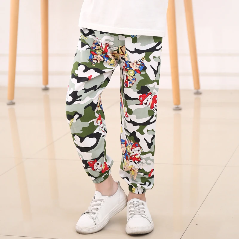 Size90 ~ 130 хлопок Шаровары в горошек для маленьких мальчиков камуфляжные брюки на