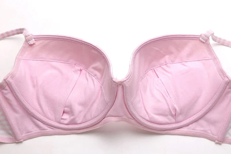 Ladychili Для женщин Intimates розовый цвет милый горошек Лишенный Лоскутная большой Sizr бюстгальтер полная чаша комфорт широкий бюстгальтер DD05