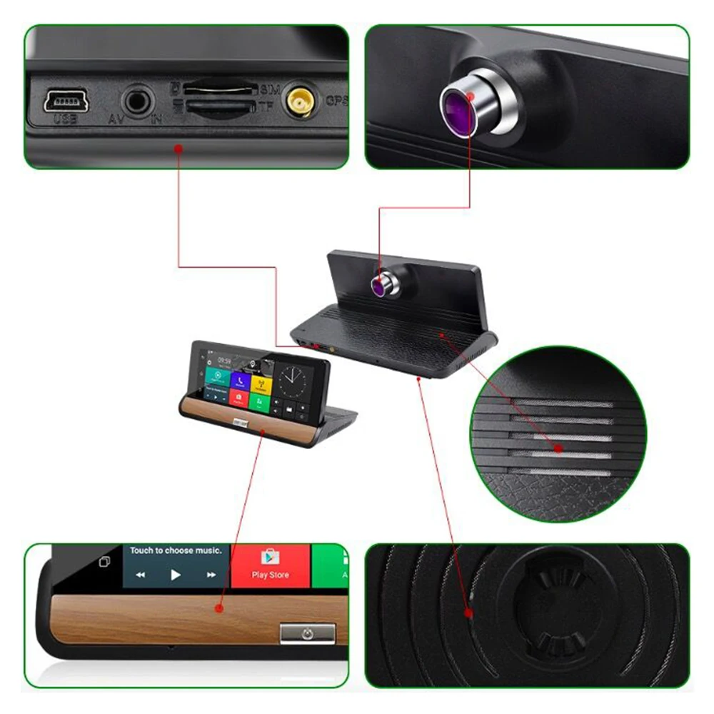 Panlelo 681 автомобильный gps-навигатор видеорегистратор DVR Android система видеорегистратор Wi-Fi 3g/4G сетевая задняя камера заднего обзора Bluetooth