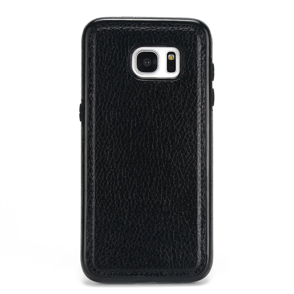 Black 02 Для samsung Galaxy S6 Edge S7 Edge S8 Plus S9 Plus чехол для телефона Роскошный деловой стиль высококачественный чехол из искусственной кожи на магните - Цвет: Black 02