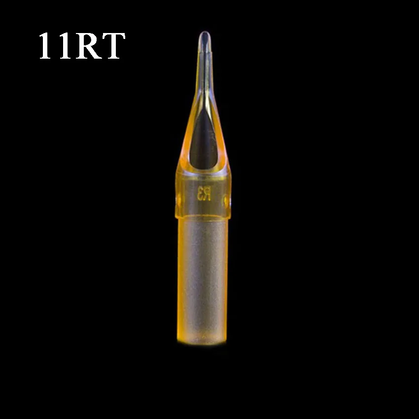 11RL Пластиковые наконечники для тату RT FT 50 шт. круглые плоские золотые акулы стерилизованные одноразовая насадка иглы наконечники для тату-пистолета машинные иглы - Номер модели: 11RL