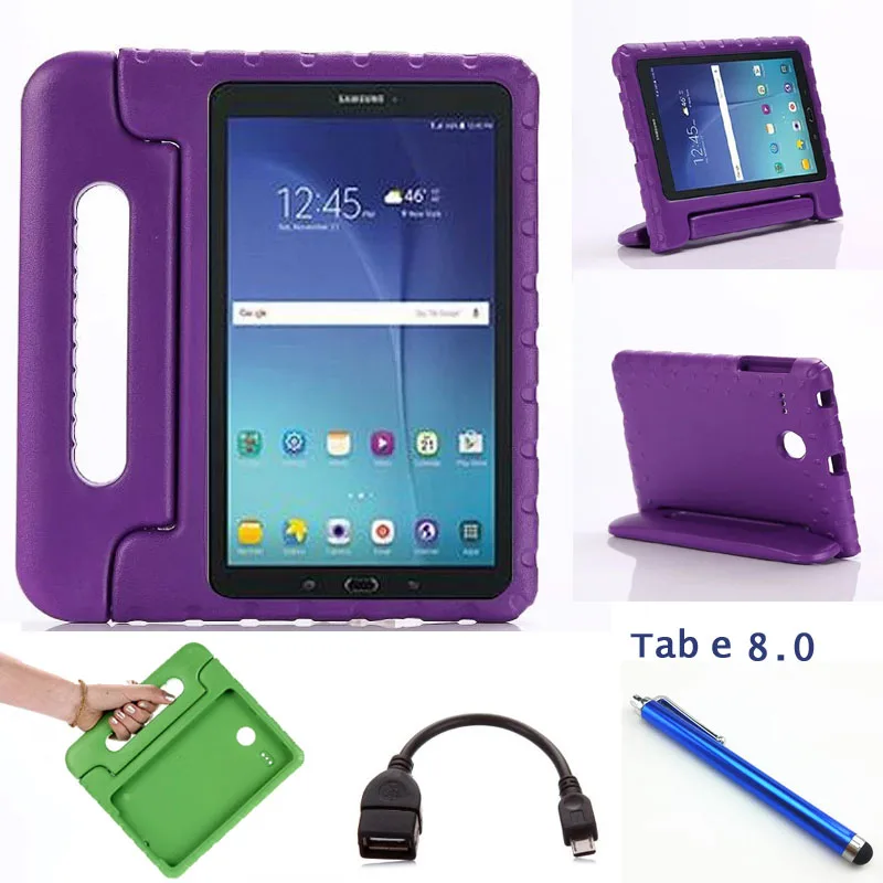 Модные 3D мультфильм ручки для samsung tab e 8 0 T377 T375 Детские обложки T377A/V/P EVA