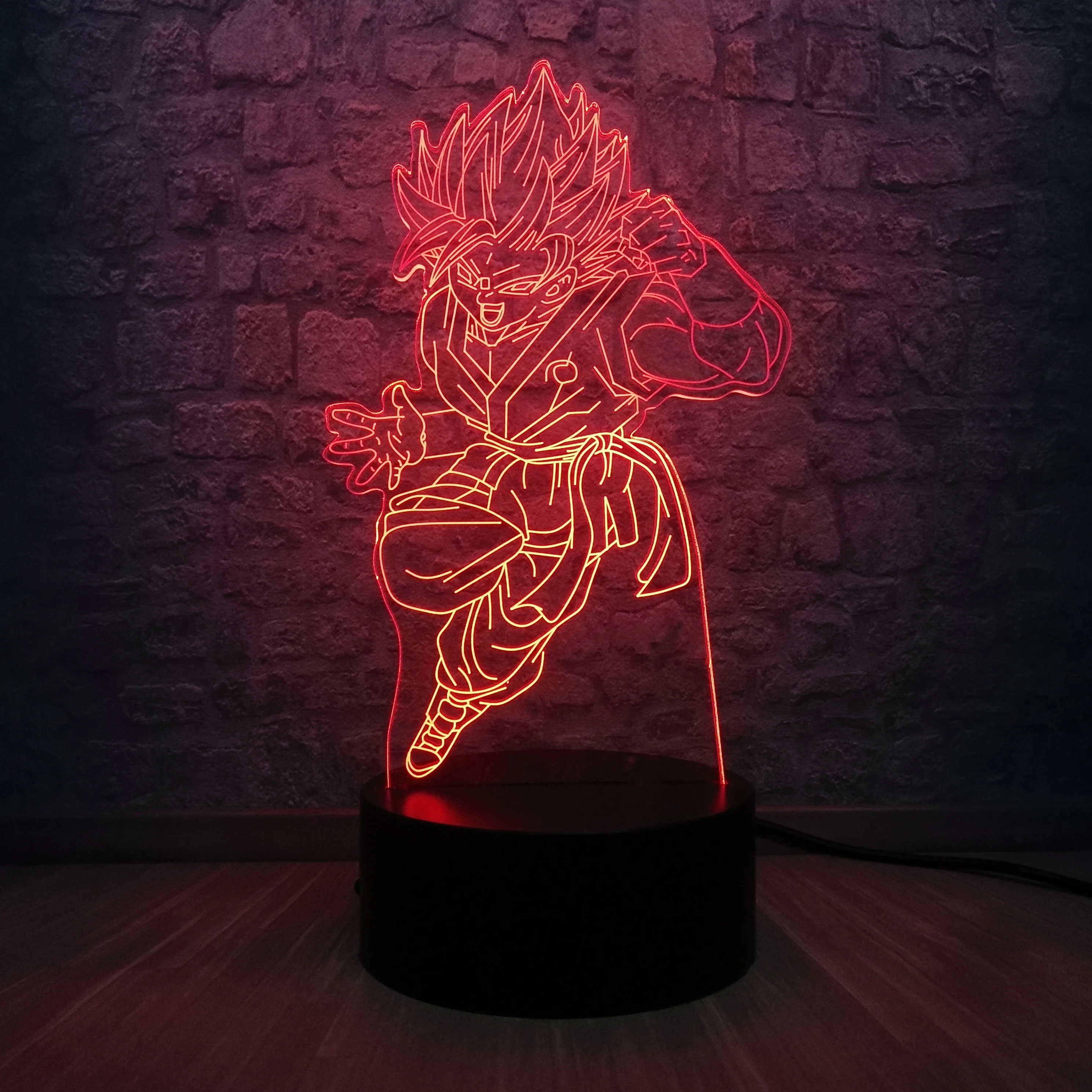3D лампа мультфильм Dragon Ball фигурка сын Гоку Супер сайян Вегета красочные