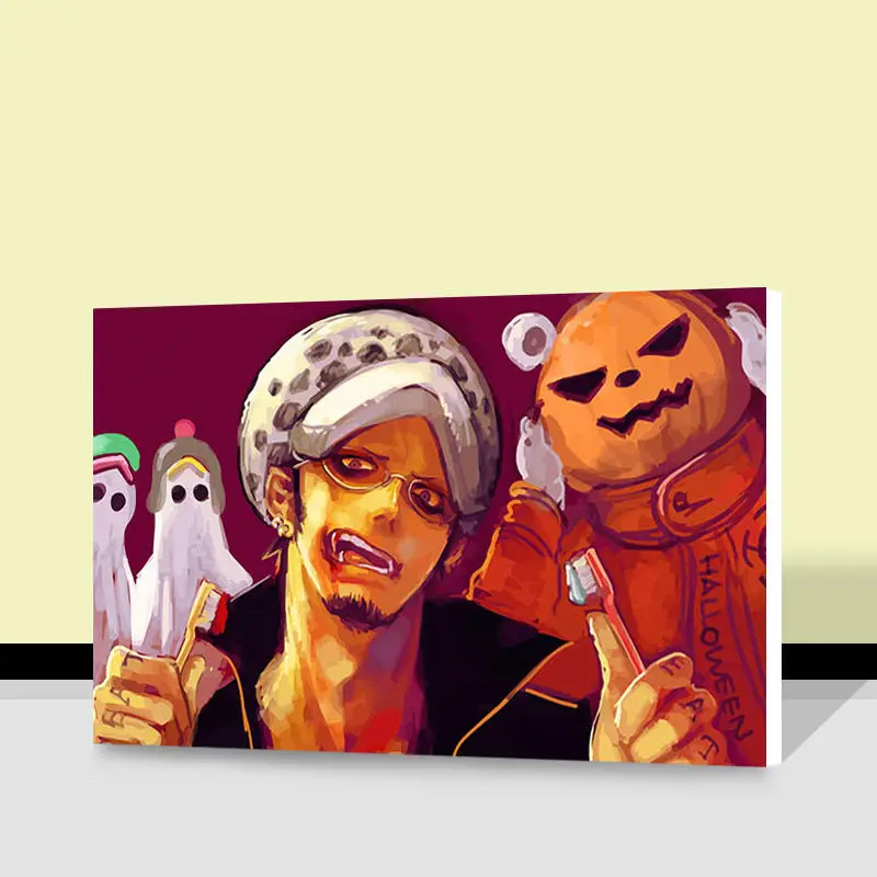 DIY oil painting One Piece digital paint by numbers Tony Chopper diy Roronoa Zoro Nami | Дом и сад
