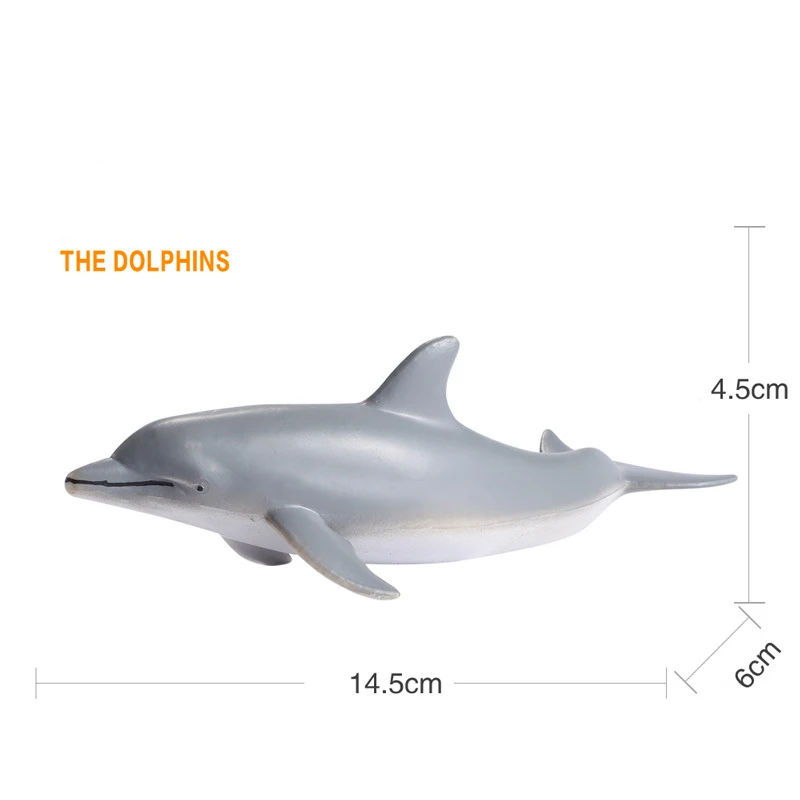 Dolphin Модель морского животного твердых реальная жизнь Акула кит дельфин игрушки детей раннего образования Развивающие игрушки для детей подарок GF139 - Цвет: Dolphin