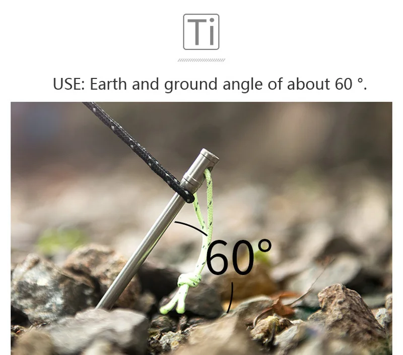 Naturehike 6 шт./лот титановый сплав палатка колышек круглый и спиральный утолщаются Кол гвозди для палатки оборудование палатки Аксессуары