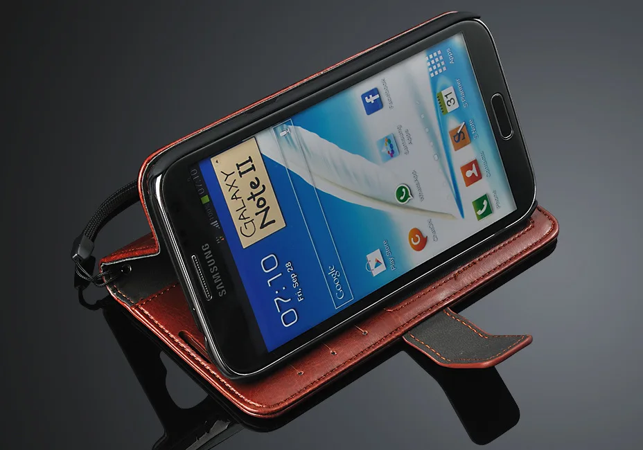 Для Samsung Galaxy NOTE 2 чехол N7100 кошелек слот для карт Стент чехлы кожа узор флип
