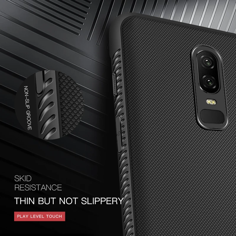 GKK Case for Oneplus 6 Carbon Fiber Soft TPU Business Cover Full Protection Shockproof Luxury Coque Fundas |