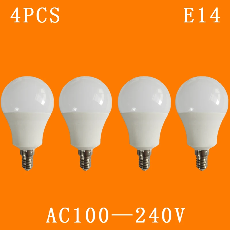 4 шт./лот 3 Вт 5 7 9 E14 светодиодные лампы AC/110 В/130 в/220 В домашняя лампа с постоянным