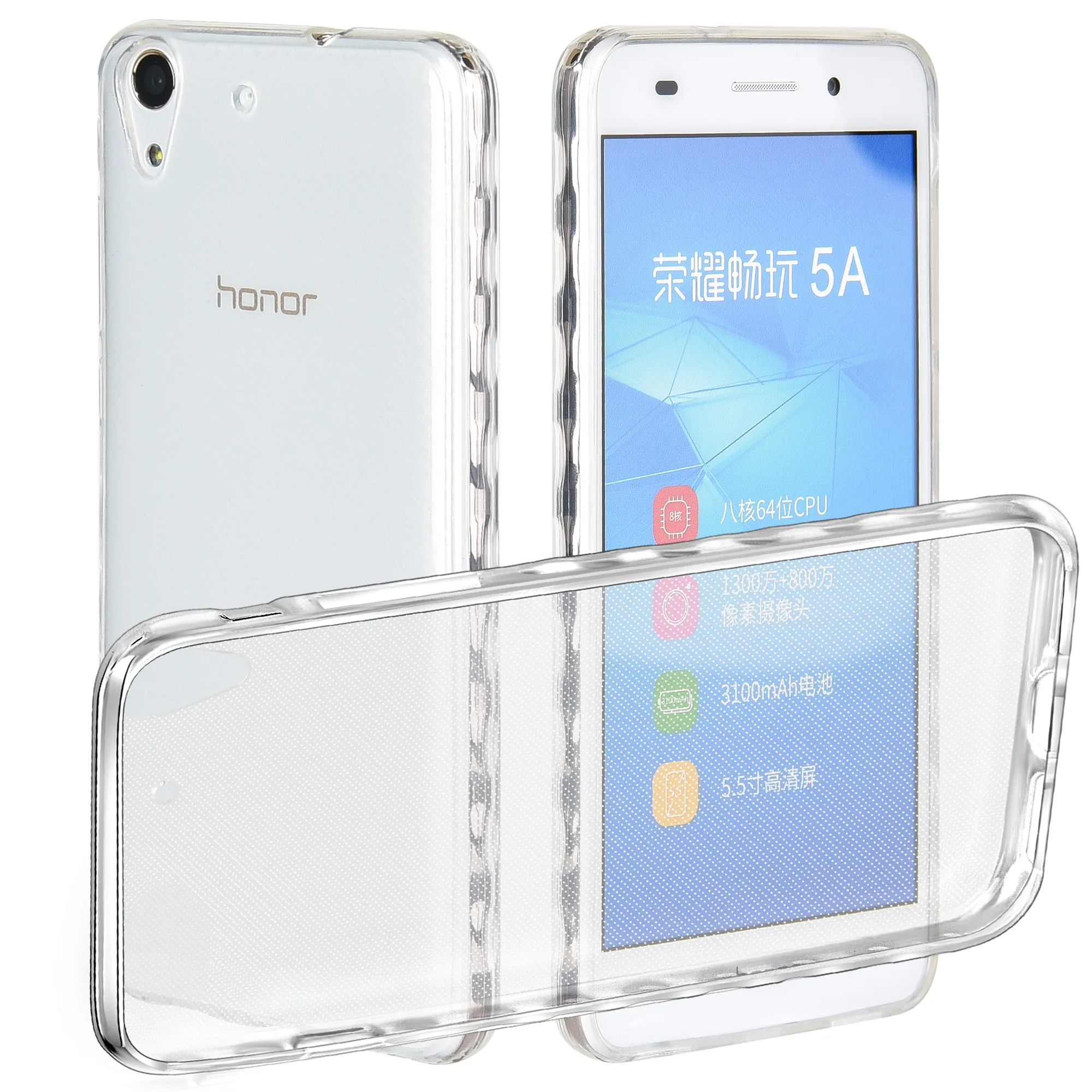 Прозрачный чехол для телефона HUAWEI Y6 II Y 6 2 мягкий из тпу ii мобильного с камерой L03 L21