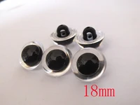 18mm clear plastic buttons 200pcs semi circular shank buttons scrapbooking eyes