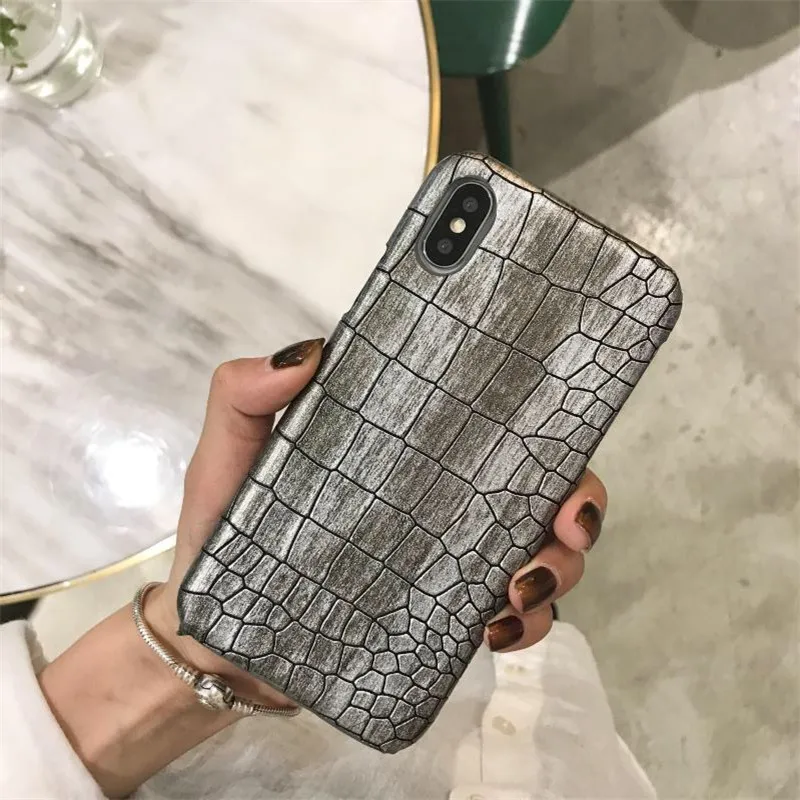 Роскошный чехол из крокодиловой кожи для iPhone XS MAX X XR 6/6 S/7/8 Plus винтажный жесткий