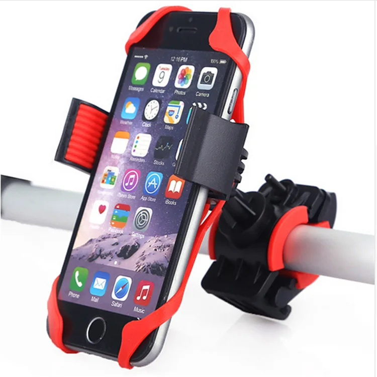 Universal Bike Bicycle Motorcycle Handlebar Mount Holder Phone Holder with Silicone Support Band for Iphone and Andriod Phone