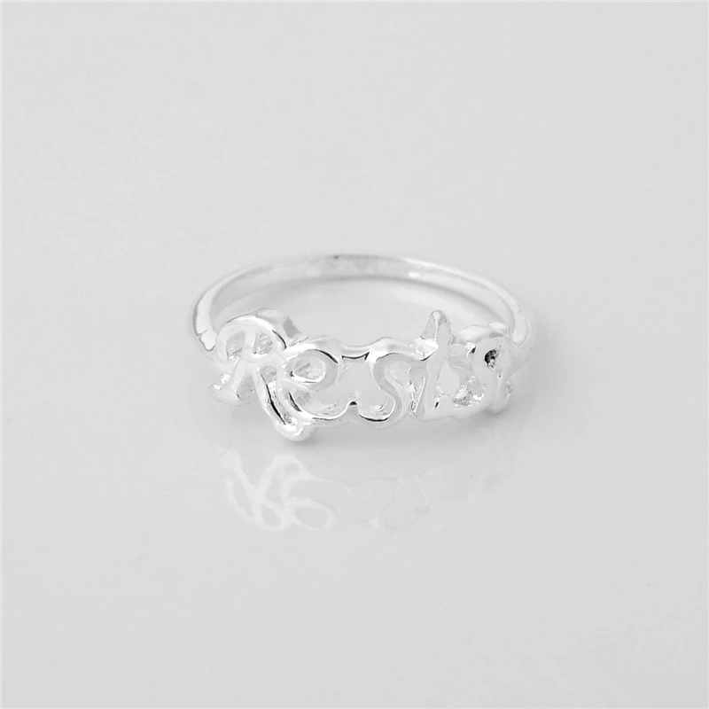 10 шт./лот модное кольцо с буквенным принтом ювелирные изделия для мужчин и женщин