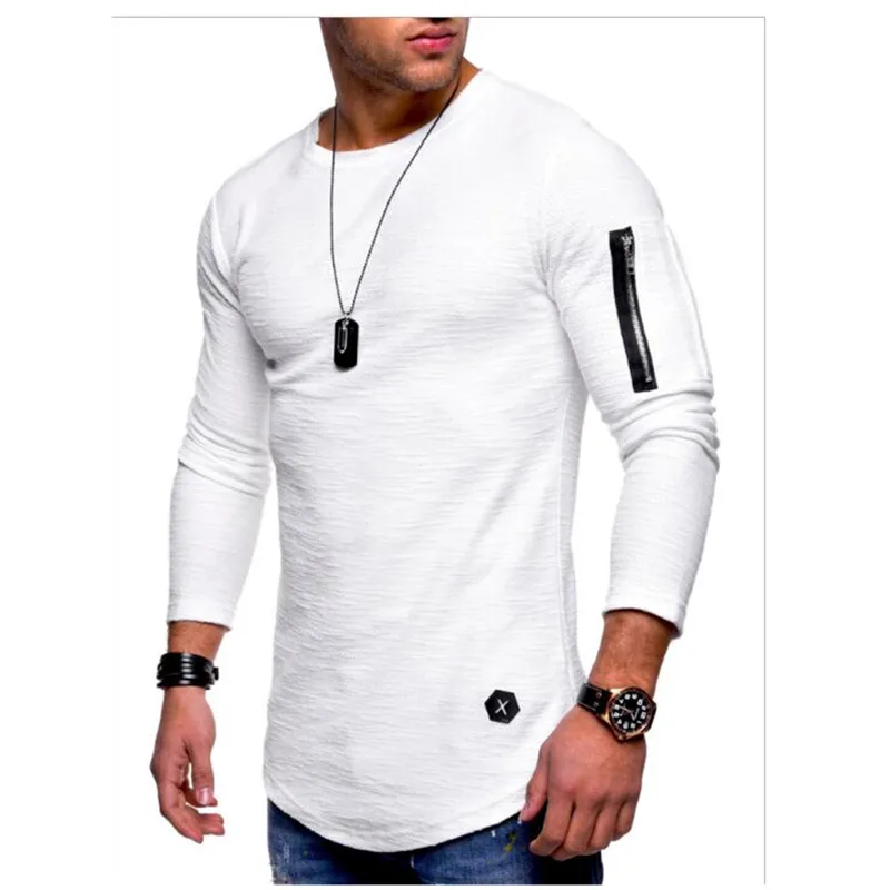 Мужская футболка летняя с длинным рукавом для мужчин повседневная модная