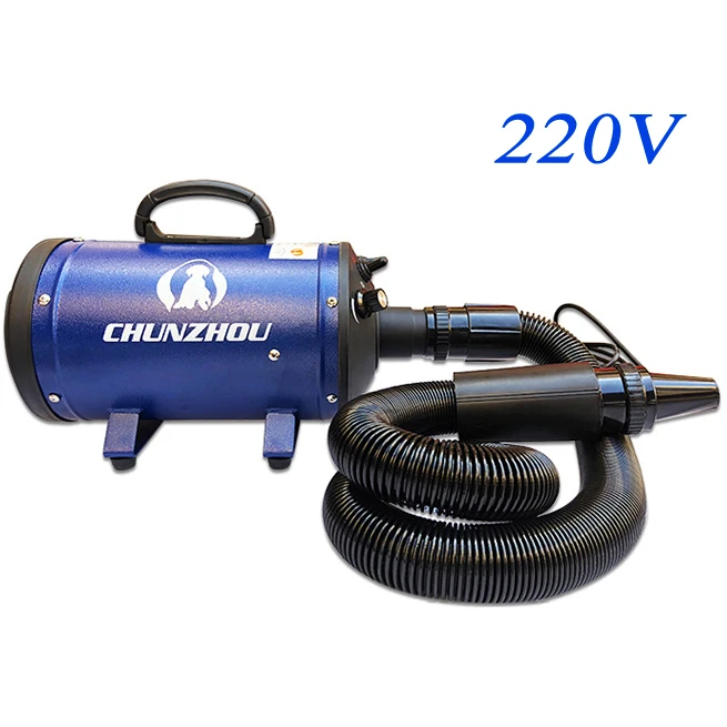 Blue 220V BS-2400, профессиональный фен для домашних животных, для магазина, для ухода за собаками/кошками, воздуходувка, маленький большой гигантский мотор, розовый, 110 В/220 В/2200 Вт - Цвет: Blue 220V