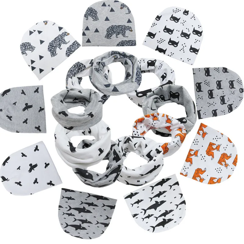 Комплект из 2 предметов Весенняя шляпа для младенцев Осенние хлопковые шапки