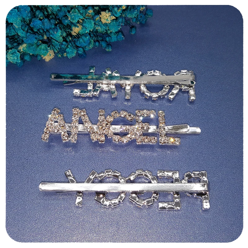 Blingbling Crystal Hair Clip Accessory British Style Word Bobby Pins Jewelry Gift Wholesale | Украшения и аксессуары