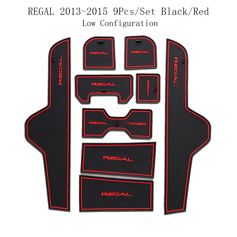 

For 2013 2014 2015 Buick Regal Gate Slot Pad Non-Slip Cup Mats Anti Slip Door Groove Mat Sticker Car Accessories