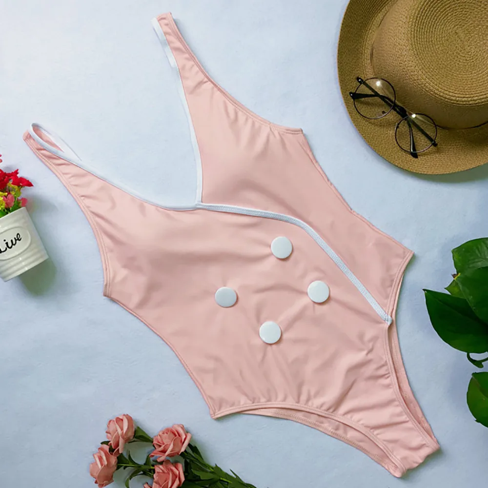 KLV Цельный купальник 2018 Женская юбка пуш-ап боди бикини maillot de bain femme #35 | Спорт и
