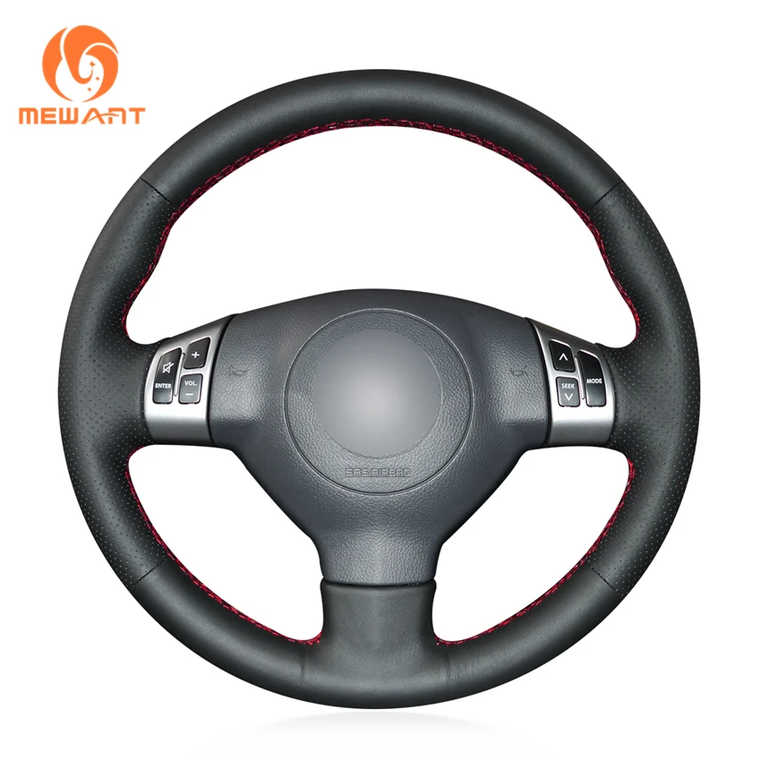 Чехол на руль автомобиля MEWANT из черной искусственной кожи для Suzuki Swift Sport 2005-2011 Splash