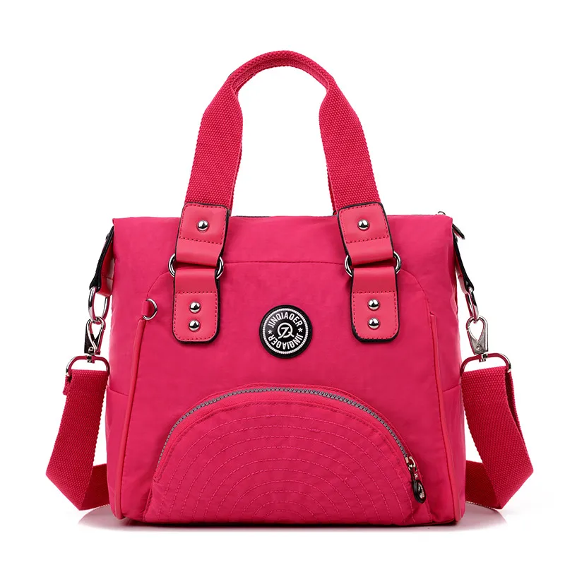 Jinqiaoer Повседневное Для женщин плеча Crossbody Tote Сумки разноцветного нейлона леди