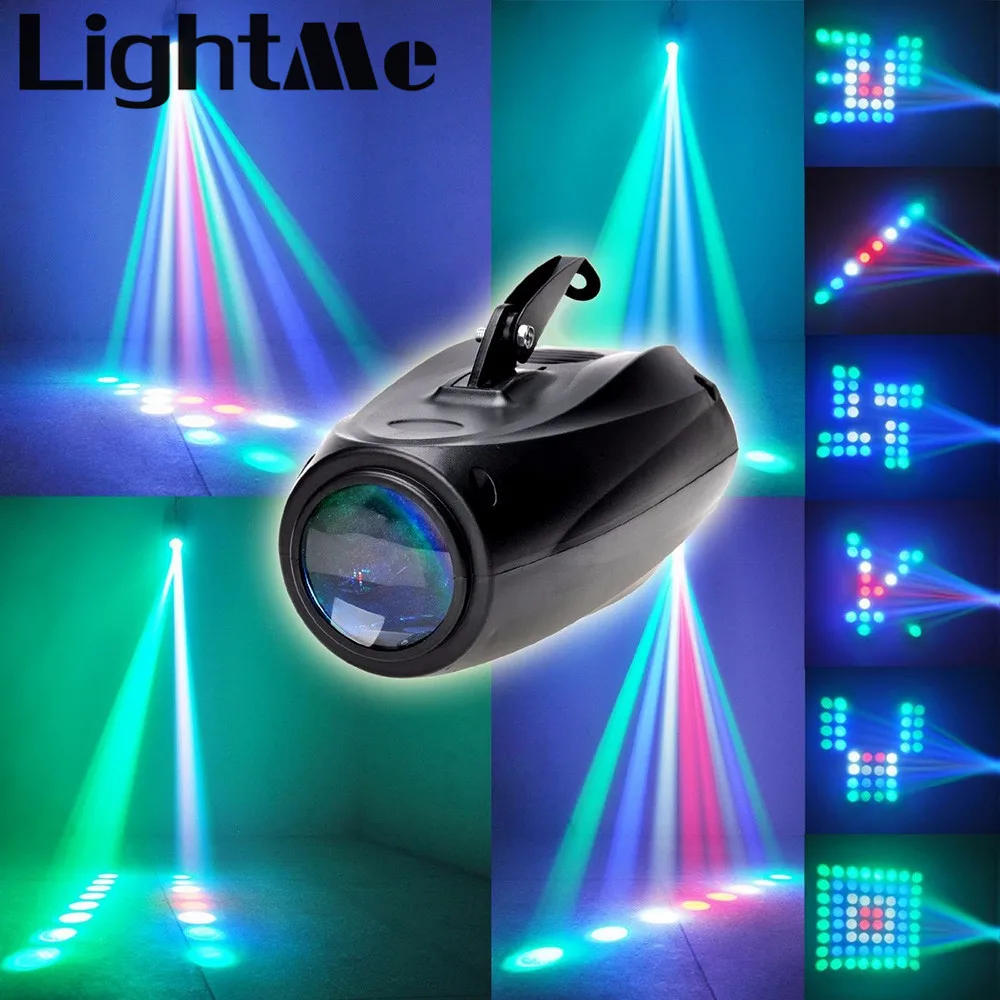 AC 90 240 V 10 W 64 leds RGBW шаблон сценический свет Авто Голосовое освещение проектора