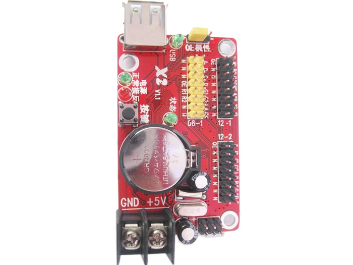 32x1024 пикселей Одноцветный и двухцветный светодиодный контроллер дисплея X2 usb