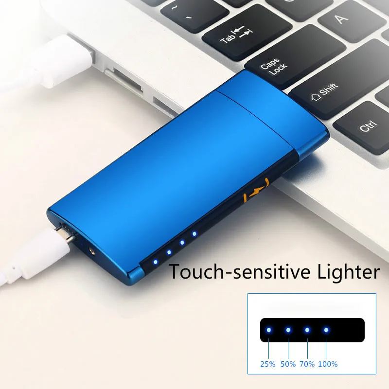 Двойная дуга Индукционная Зажигалка плазменная USB изменяющая ветрозащитный негорящий электрические зажигалки электронная сигара Зажигалка импульсная
