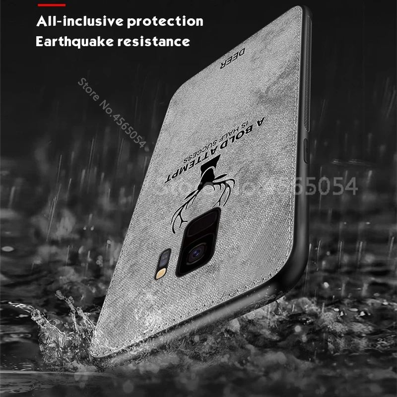 Deer Fabric Coque For Samsung Galaxy Note 9 8 S9 S8 Plus Capa Cloth Cover A8 A6 A9 Star 2018 J3 Pro J4 J5 J7 |
