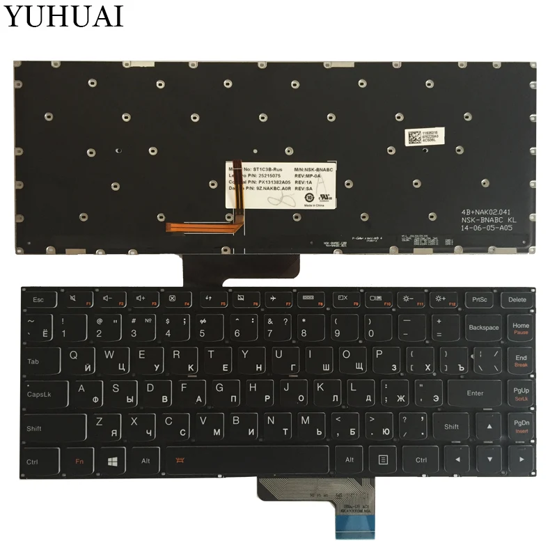 Новая русская клавиатура для ноутбука Lenovo Ideapad yoga 2 13 14 Yoga2 U31 RU Клавиатура с