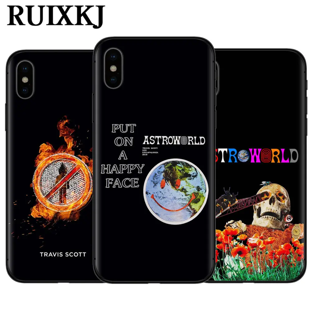 Чехлы для телефонов с тревисом Скоттом astroworld sicko mode iPhone X 6 7 8 plus 5 5s 6s se Apple мягкий