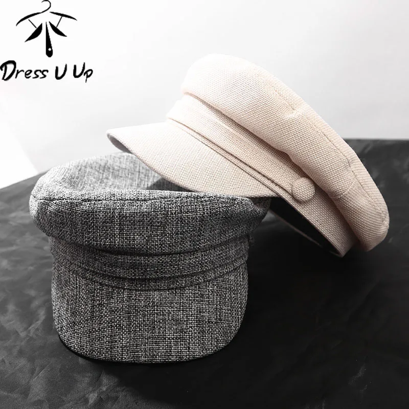 DRESSUUP хлопок лен восьмиугольная шляпа художника берет весенне летняя мужская и
