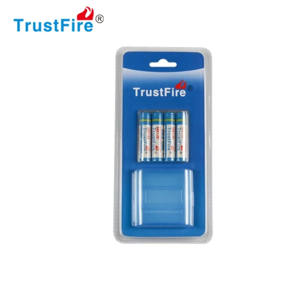 4 шт. аккумуляторная батарея Trustfire AAA 900 мА/ч 1 2 В Ni MH с держателем посылка чехол для