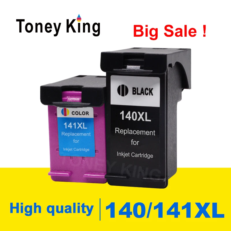 

Toney King Ink Cartridge Compatible for HP 140 141 XL for C4583 C4283 C4483 C5283 D5363 Deskjet D4263 D4363 C4480 Printer