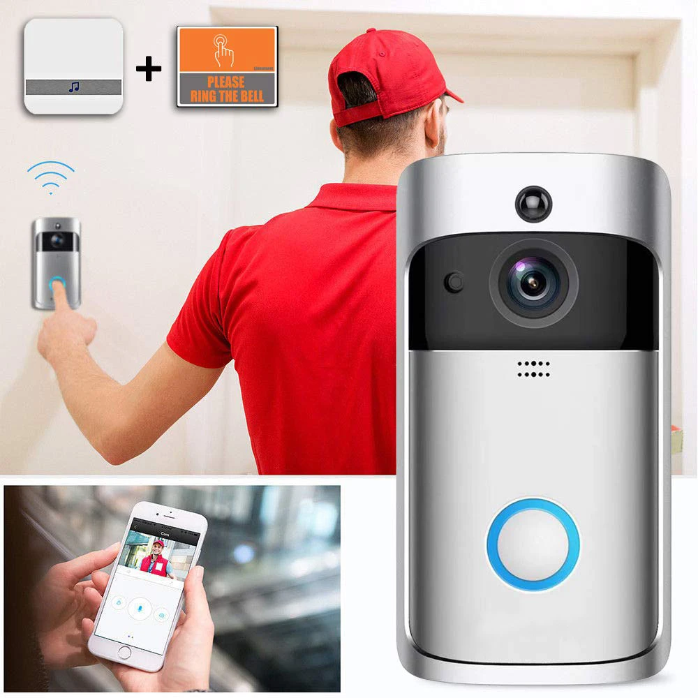 Видео дверной звонок умная Беспроводная Защита сети Wi Fi 720P Ubell приложение
