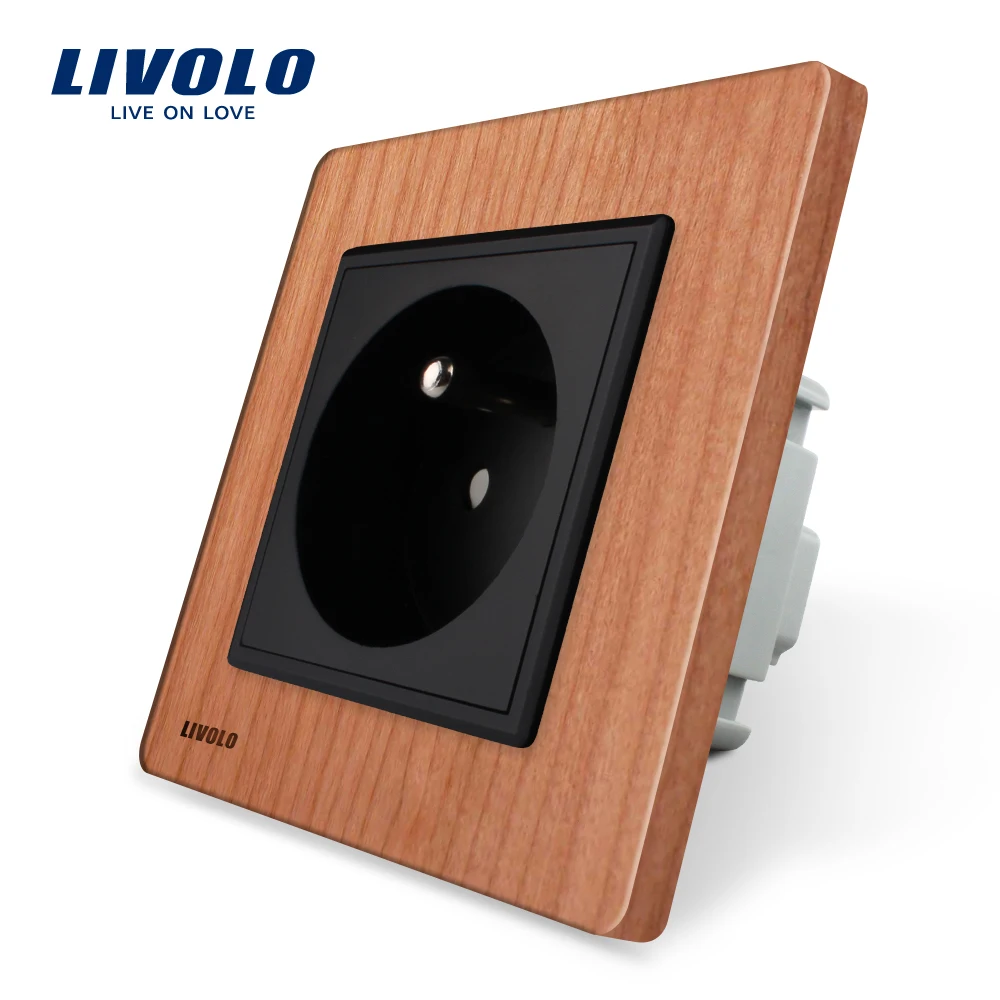 Livolo ЕС стандартный новый выход французский стандарт розетки VL C7C1FR 21 Вишневое
