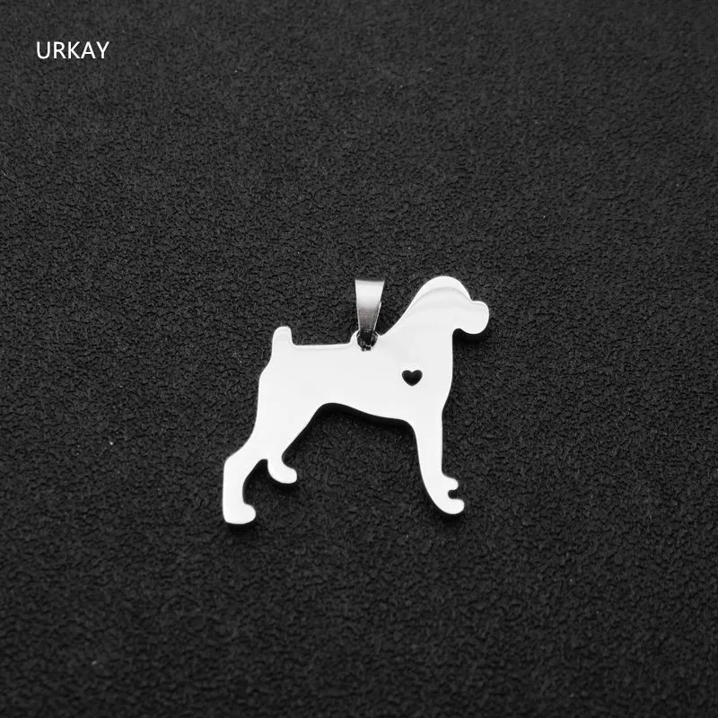 Gold-color Puppy Love Heart Necklace Pendant Stainless Steel Pet Jewelry DIY Pets Gift | Украшения и аксессуары