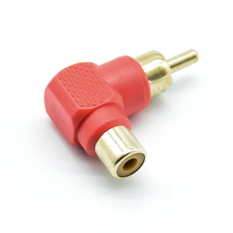 2 шт. 90 градусов RCA прямоугольный Разъем адаптеры штекер гнездо M/F угловой аудио