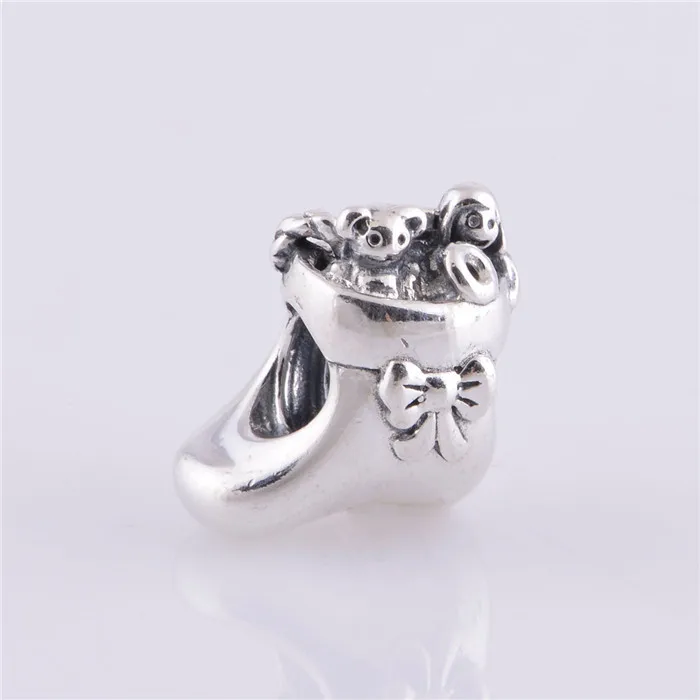 Original 925 Sterling Silver Threaded Charms Christmas Boots Screw Core Beads Compatible With Pandora Style Bracelet LW223 | Украшения и