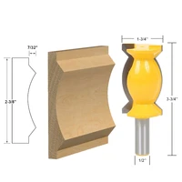 1pc crown molding router bit 12 shank tenon cutter for woodworking tools