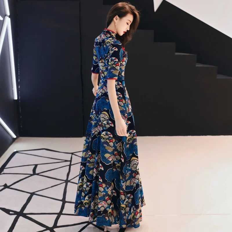 Китайское традиционное платье Cheongsam Qipao женское японское кимоно Макси Ao Dai