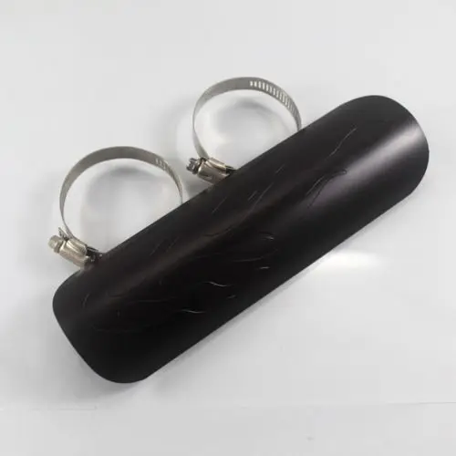 

Straight Flame Style Black Motorcycle Parts Exhaust Muffler Pipe Cover Heat Shield For Honda Kawasaki Suzuki Yamaha