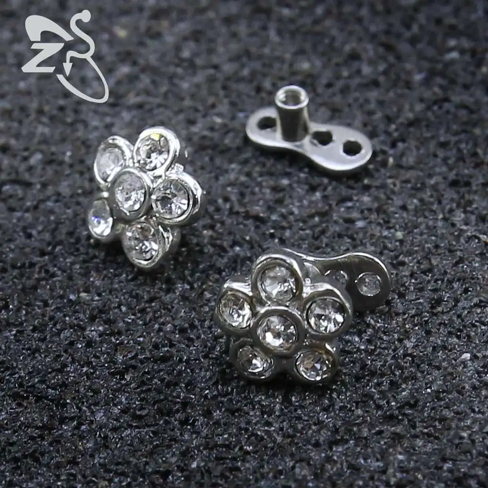 Хрустальный цветок циркониевый камень для ныряния кожи Кожный Якорь поверхность