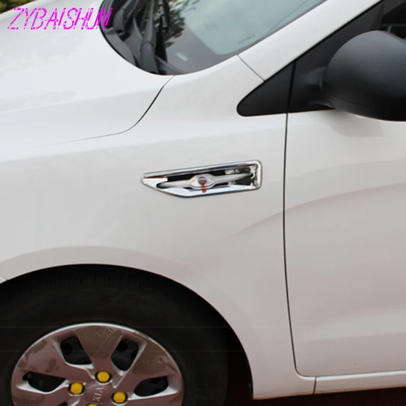 Хромированная декоративная подкладка для бокового освещения Kia Rio K2 2011 2012 2013 2014