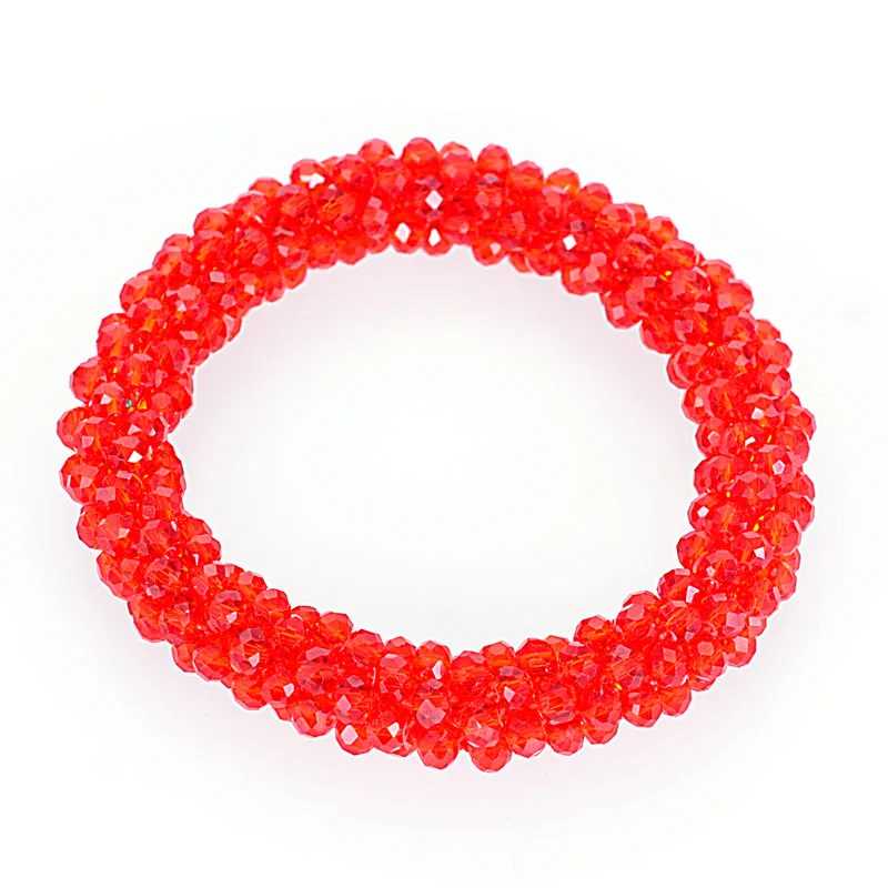 Red Miasol Boho эластичные браслеты и браслеты для женщин, винтажные растягивающиеся богемные женские браслеты из хрустального стекла с бусинами, вечерние ювелирные изделия - Окраска металла: Red