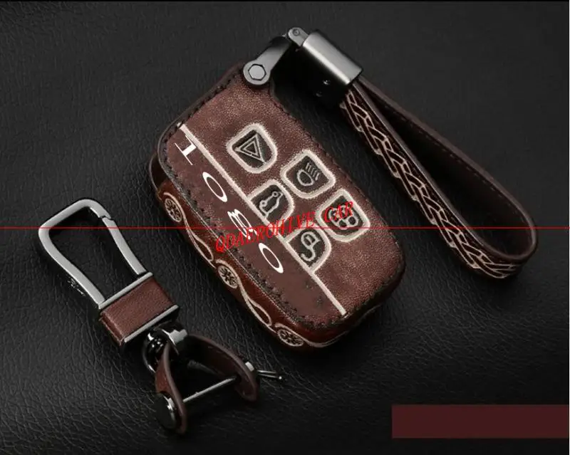 QDAEROHIVE чехол для автомобильного ключа из натуральной кожи JAGUAR XEL XFL|Футляр ключа| |