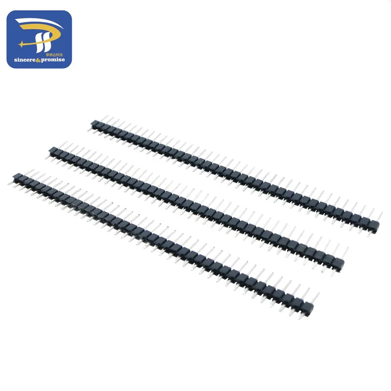 100x 40 Pin 2.54 mm Single Row Male Header for Arduino Prototype Shield DIY | Электронные компоненты и
