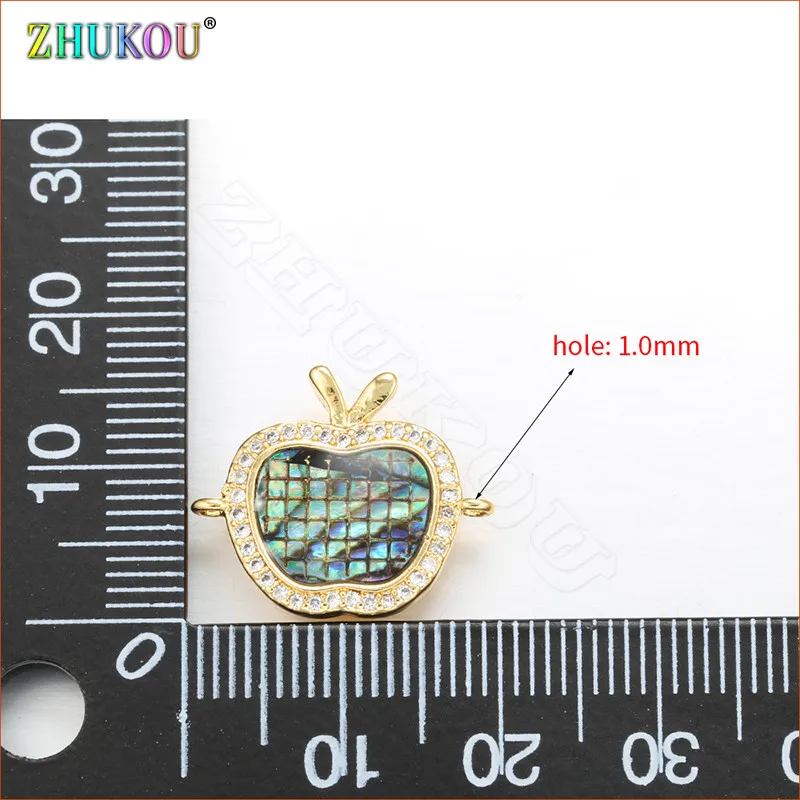 ZHUKOU 17x19 мм изысканный красивый зеленый разъем для женского ожерелья Модель: VS310