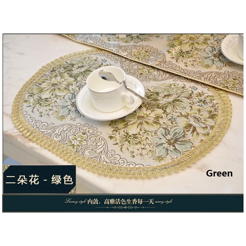 45*30 см Настольный коврик Doily теплоизолированный коврик для посуды охлаждающий коврик под тарелку аксессуары для украшения - Цвет: Зеленый